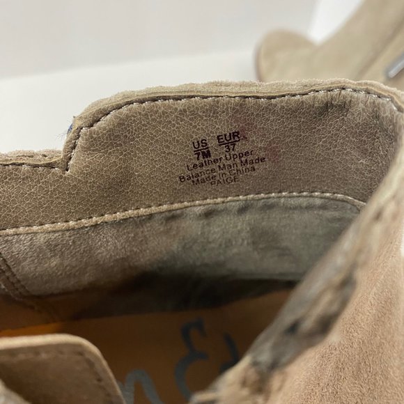 SAM EDELMAN Paige Suede Leather Fringe Ankle Booties with Braid Detail S… - Picture 12 of 14